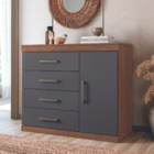 Guarda Roupa 8 Portas E Cômoda Mandarim Jatobá Areia