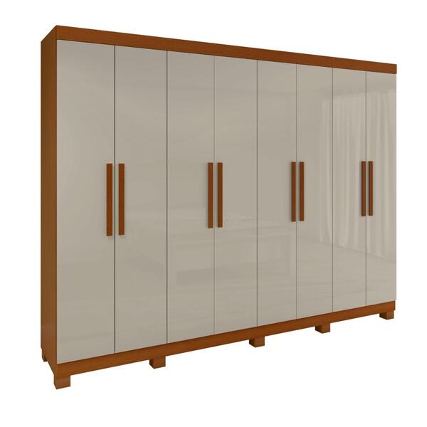 Guarda Roupa 8 Portas Easy Slim Com Pés Frassino / Off White