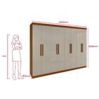 Guarda Roupa 8 Portas Easy Slim Com Pés Frassino / Off White