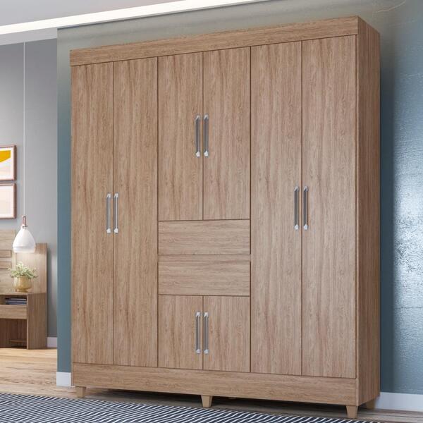 Guarda Roupa 8 Portas Jena Nogal