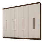 Guarda Roupa 8 Portas New Premium Benetil Imbuia-off White