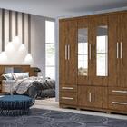 Guarda Roupa 8 Portas Potter Castanho Wood Com Espelho