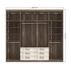 Guarda Roupa 8 Portas Thomas Castanho Off White