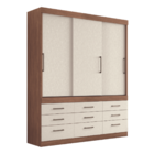 Guarda Roupa 9 Gavetas E Armário Borea Jatobá Areia