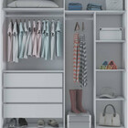 Guarda-roupa  4 Portas 5 Gavetas Mdf  Paris-branco Bianchi
