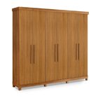Guarda Roupa  6 Portas 5 Gavetas 100% Mdf Valencia Freijó
