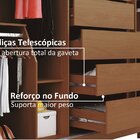 Guarda Roupa  6 Portas 5 Gavetas 100% Mdf Valencia Freijó/off