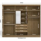 Guarda-roupa / Roupeiro 3 Gavetas 6 Portas Kappesberg