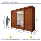 Guarda Roupa  Nice 3 Portas 4 Gavetas Com Espelho E Com Pés