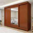 Guarda Roupa  Nice 3 Portas 4 Gavetas Com Espelho E Com Pés