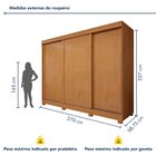 Guarda Roupa  Nice 3 Portas 4 Gavetas Com Pés