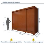 Guarda Roupa  Nice 3 Portas 4 Gavetas Com Pés