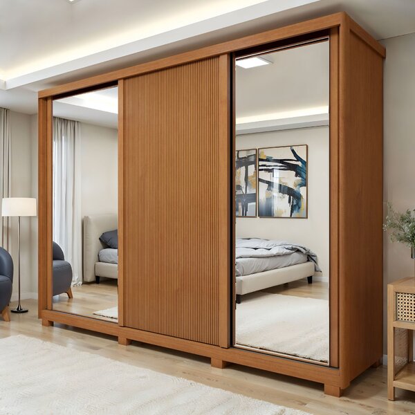 Guarda Roupa  Ollie 3 Portas 6 Prateleira 6 Gavetas 100% Mdf