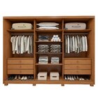 Guarda Roupa  Ollie 3 Portas 6 Prateleira 6 Gavetas 100% Mdf