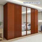 Guarda Roupa  Ollie 6 Portas 6 Gavetas 6 Prateleira 100% Mdf