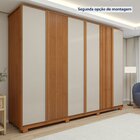 Guarda Roupa  Ollie 6 Portas 6 Gavetas 6 Prateleiras 100% Mdf