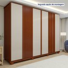Guarda Roupa  Ollie 6 Portas 6 Gavetas 6 Prateleiras 100% Mdf
