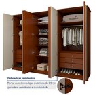 Guarda Roupa  Ollie 6 Portas 6 Gavetas 6 Prateleiras 100% Mdf
