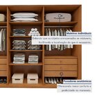 Guarda Roupa  Ollie 6 Portas 6 Gavetas 6 Prateleiras 100% Mdf