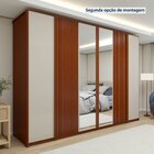 Guarda Roupa  Ollie 6 Portas 6 Gavetas 6 Prateleiras 100% Mdf