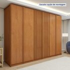 Guarda Roupa  Ollie 6 Portas 6 Gavetas 6 Prateleiras 100% Mdf