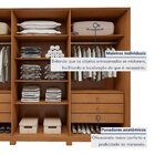 Guarda Roupa  Ollie 6 Portas 6 Gavetas 6 Prateleiras 100% Mdf