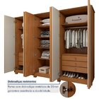 Guarda Roupa  Ollie 6 Portas 6 Gavetas 6 Prateleiras 100% Mdf