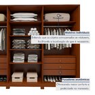 Guarda Roupa  Ollie 6 Portas 6 Gavetas 6 Prateleiras 100% Mdf