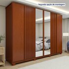 Guarda Roupa  Ollie 6 Portas 6 Gavetas 6 Prateleiras 100% Mdf