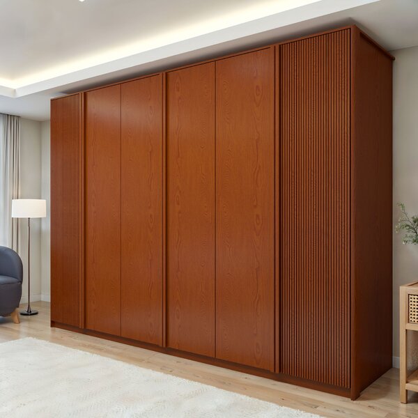 Guarda Roupa  Ollie 6 Portas 6 Gavetas 6 Prateleiras 100% Mdf