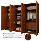 Guarda Roupa  Ollie 6 Portas 6 Gavetas 6 Prateleiras 100% Mdf