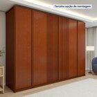 Guarda Roupa  Ollie 6 Portas 6 Gavetas 6 Prateleiras 100% Mdf