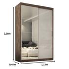 Guarda Roupa  Roma 2 Portas Corre 2gav C/ Esp