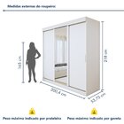 Guarda Roupa  Saion Plus 3 Portas 3 Gavetas 1 Porta Glass