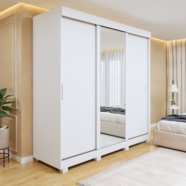 Guarda Roupa  Saion Plus 3 Portas 3 Gavetas 1 Porta Glass Com