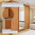 Guarda Roupa  Saion Plus 3 Portas 3 Gavetas 1 Porta Glass Com