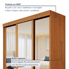 Guarda Roupa  Saion Plus 3 Portas 3 Gavetas Super Glass