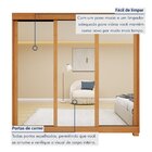 Guarda Roupa  Saion Plus 3 Portas 3 Gavetas Super Glass Com P