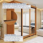 Guarda Roupa  Saion Plus 3 Portas 3 Gavetas Super Glass Com P