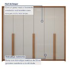 Guarda Roupa  Style 6 Portas 4 Gavetas 100% Mdf  Amêndoa Clea