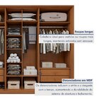 Guarda Roupa  Style 6 Portas 4 Gavetas 100% Mdf  Amêndoa Clea