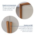 Guarda Roupa  Style 6 Portas 4 Gavetas 100% Mdf  Amêndoa Clea