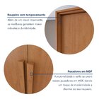 Guarda Roupa  Style 6 Portas 4 Gavetas 100% Mdf  Amêndoa Clean