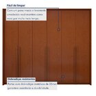 Guarda Roupa  Style 6 Portas 4 Gavetas 100% Mdf  Frassino