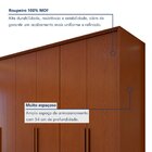 Guarda Roupa  Style 6 Portas 4 Gavetas 100% Mdf  Frassino