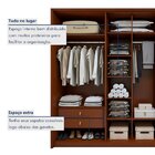 Guarda Roupa  Style 6 Portas 4 Gavetas 100% Mdf  Frassino