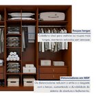 Guarda Roupa  Style 6 Portas 4 Gavetas 100% Mdf  Frassino/off