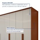 Guarda Roupa  Style 6 Portas 4 Gavetas 100% Mdf  Frassino/off