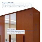 Guarda Roupa  Style 6 Portas 4 Gavetas 100% Mdf Com Espelho E
