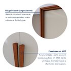 Guarda Roupa  Style 6 Portas 4 Gavetas 100% Mdf Com Espelho E